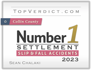 TopVerdict.com - Number 1 Settlement - Slip & Fall Accidents - Collin County 2023 - Sean Chalaki