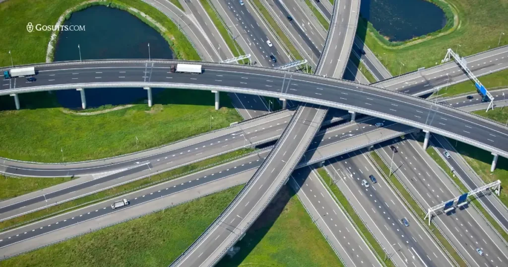 Top view of a highway in Harris County, Texas