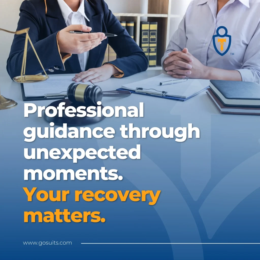 Professional guidance through unexpected moments. Your recovery matters