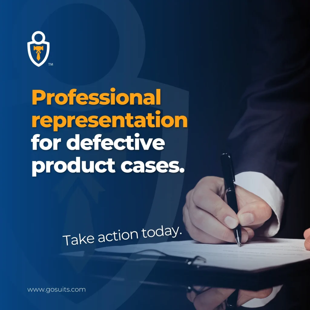 Professional representation for defective product cases.