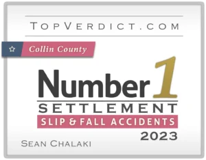 Number 1 Settlement - Slip & Fall Accdients 2023 Badge