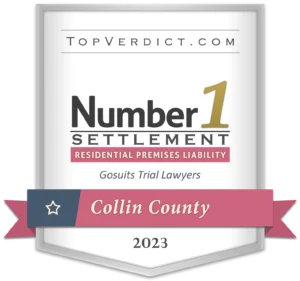 Number 1 Settlement - Residential Premise Liability (Collin County) 2023 Badge
