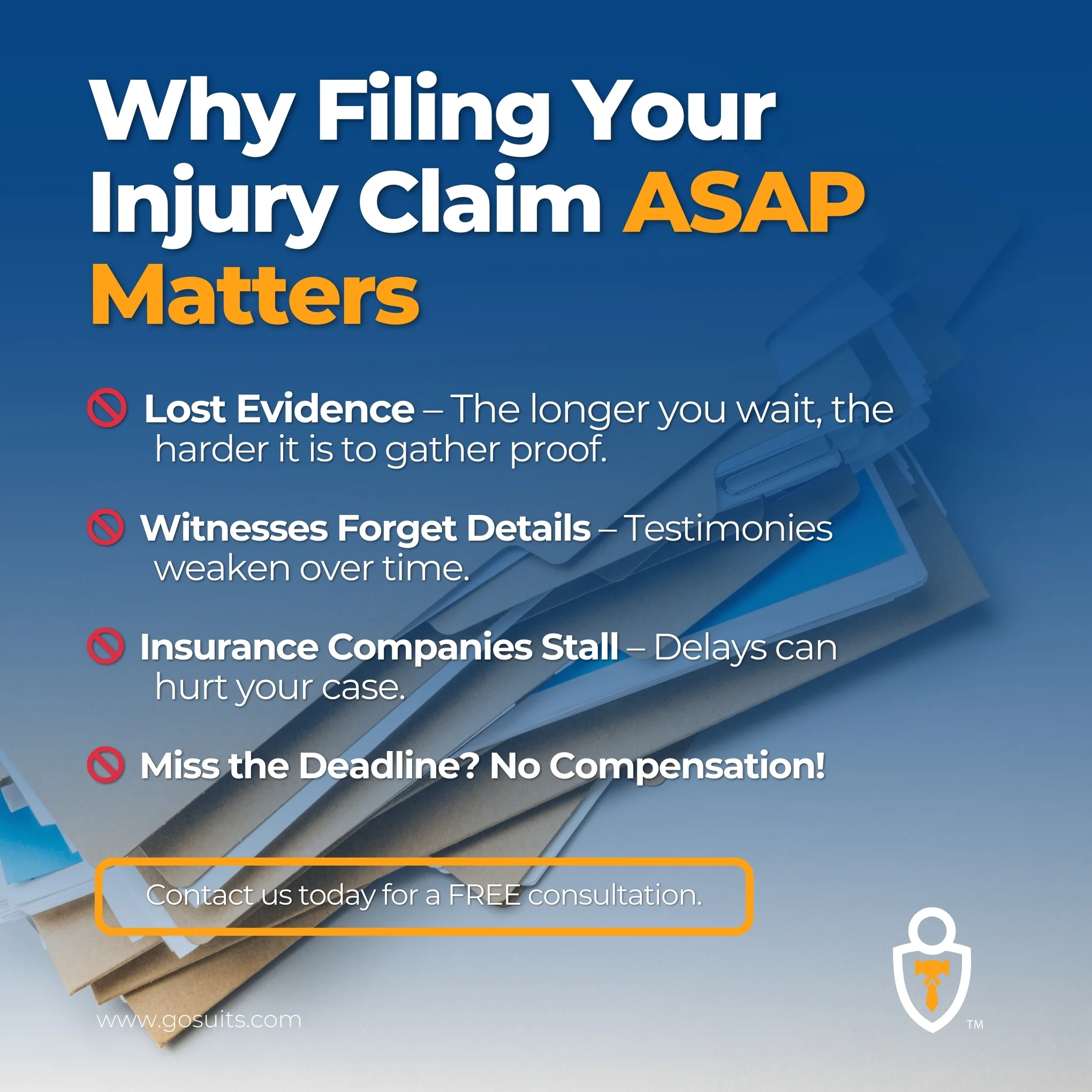 Why Filing Your Injury Claim ASAP