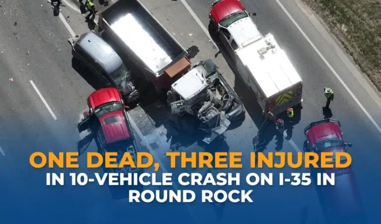 One Dead, Three Injured in 10-Vehicle Crash on I-35 in Round Rock
