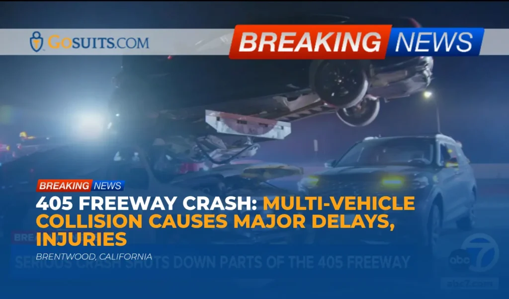 405 Freeway Crash: Multi-Vehicle Collision Causes Major Delays, Injuries