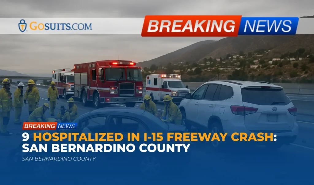 9 Hospitalized in I-15 Freeway Crash: San Bernardino County