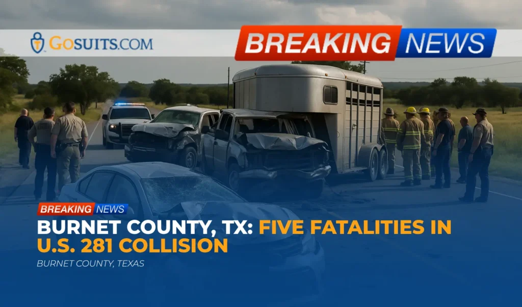 Burnet County, TX: Five Fatalities in U.S. 281 Collision
