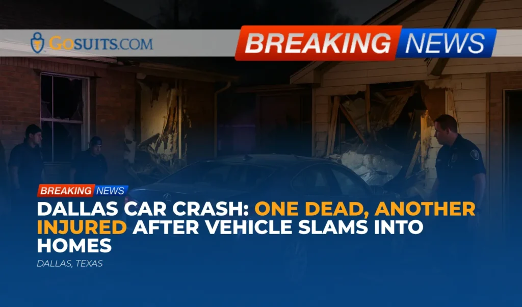 Dallas Car Crash: One Dead, Another Injured After Vehicle Slams into Homes