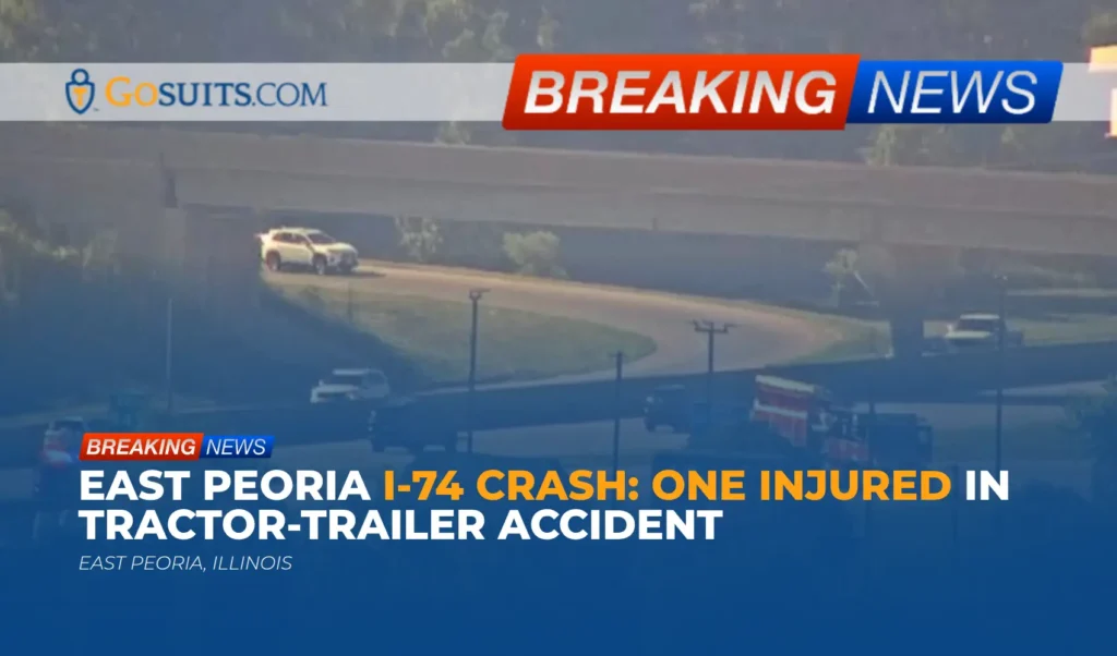 East Peoria I-74 Crash: One Injured in Tractor-Trailer Accident