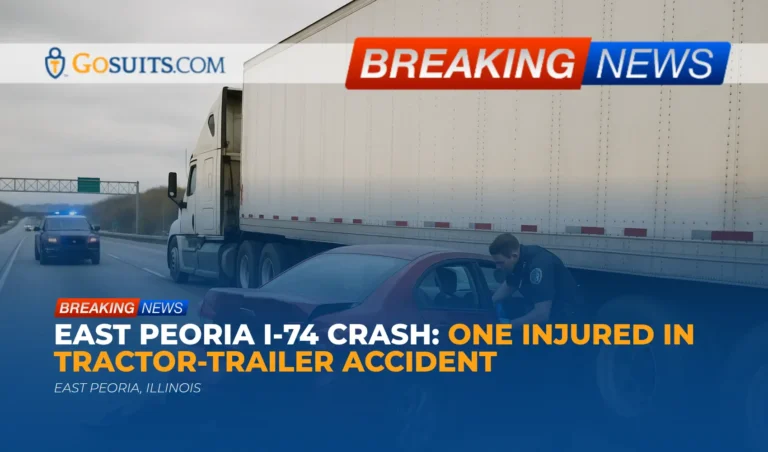 East Peoria I-74 Crash: One Injured in Tractor-Trailer Accident