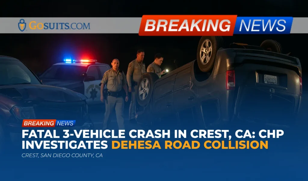 Fatal 3-Vehicle Crash in Crest, CA: CHP Investigates Dehesa Road Collision