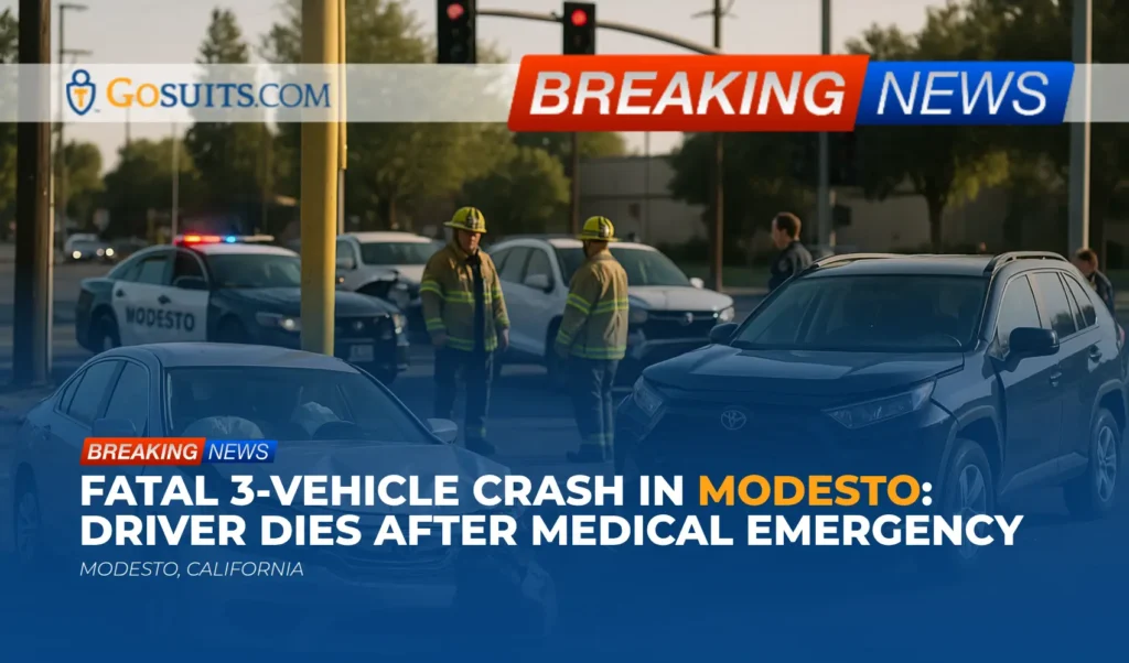 Fatal 3-Vehicle Crash in Modesto: Driver Dies After Medical Emergency