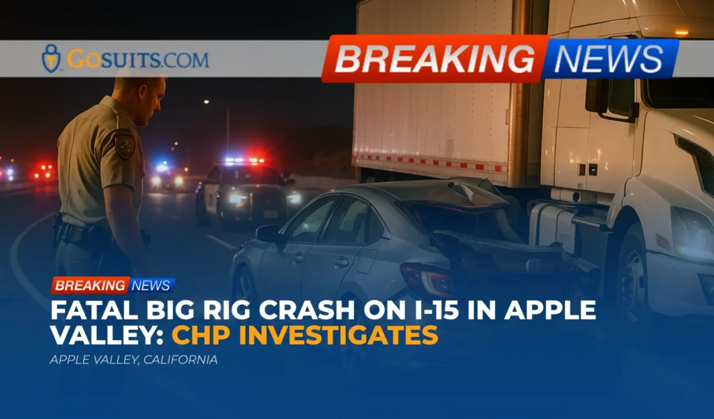 Fatal Big Rig Crash on I-15 in Apple Valley: CHP Investigates