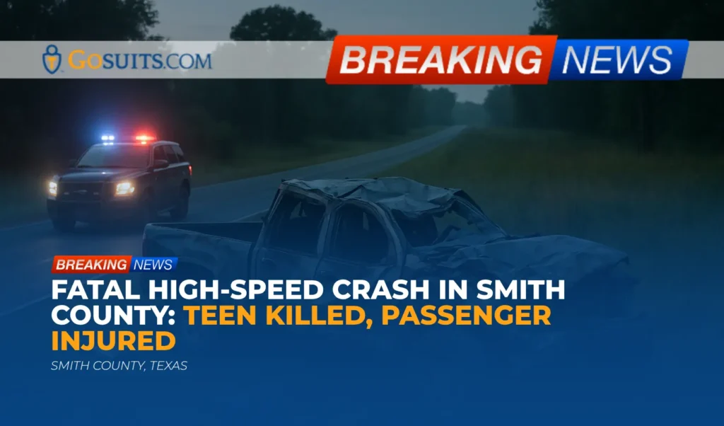 Fatal High-Speed Crash in Smith County: Teen Killed, Passenger Injured