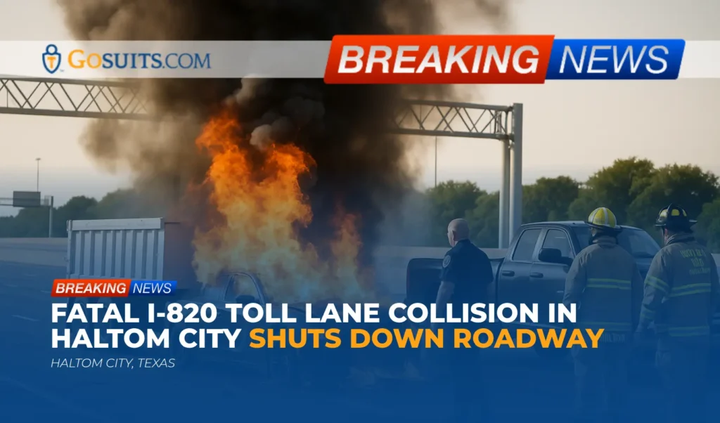 Fatal I-820 Toll Lane Collision in Haltom City Shuts Down Roadway