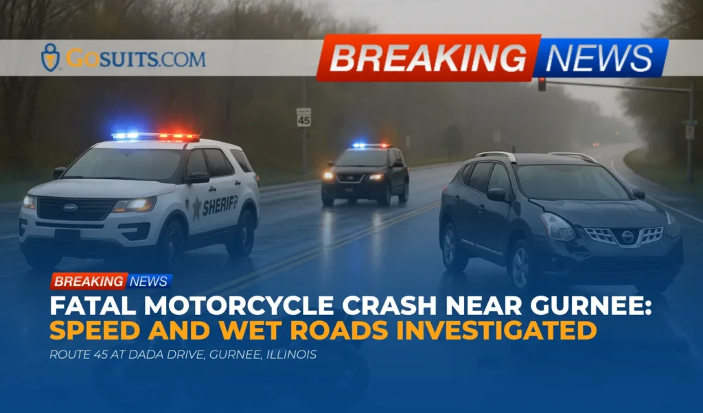 Fatal Motorcycle Crash Near Gurnee: Speed and Wet Roads Investigated