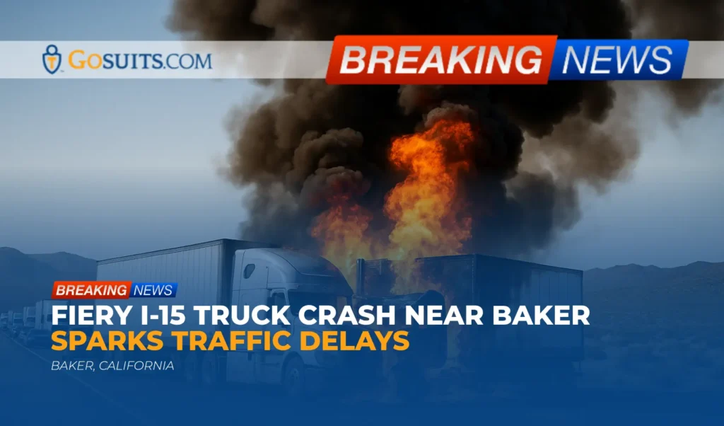 Fiery I-15 Truck Crash Near Baker Sparks Traffic Delays