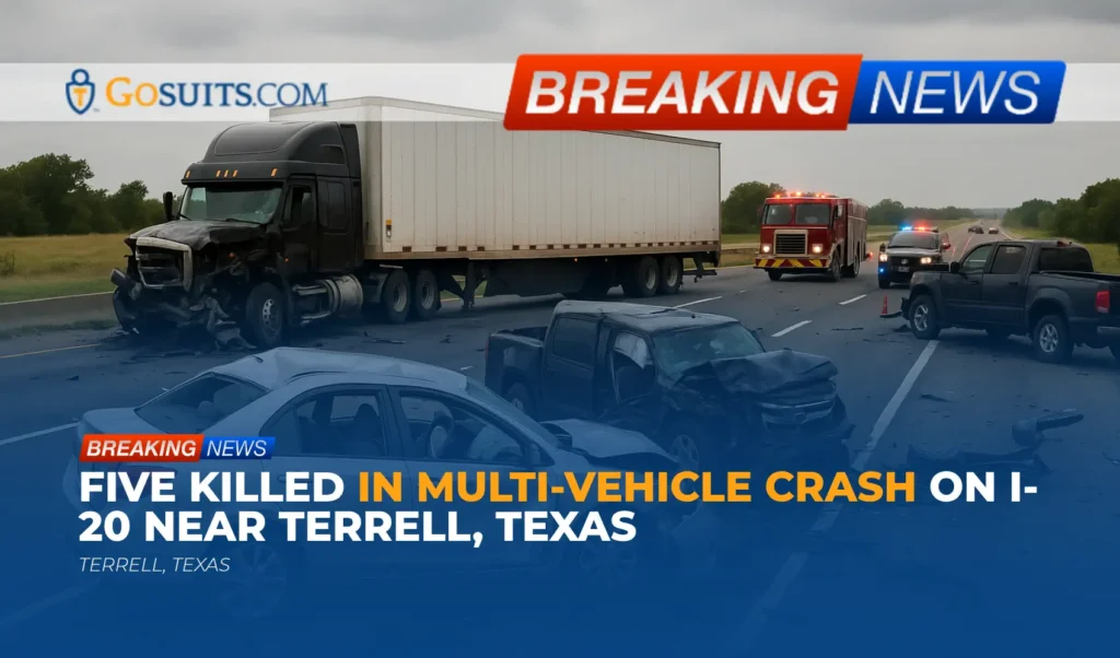 Five Killed in Multi-Vehicle Crash on I-20 Near Terrell, Texas