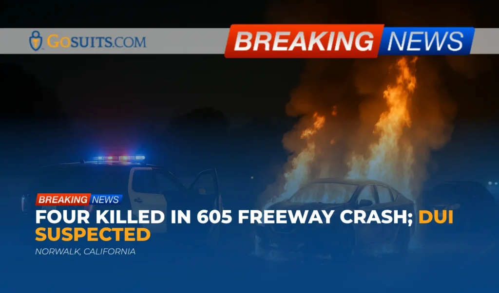 Four Killed in 605 Freeway Crash; DUI Suspected
