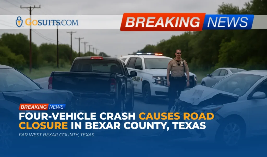 Four-Vehicle Crash Causes Road Closure in Bexar County, Texas
