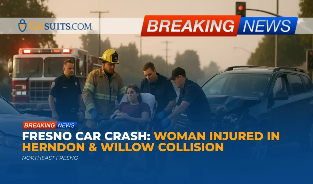 Fresno Car Crash: Woman Injured in Herndon & Willow Collision