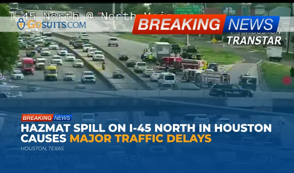 Hazmat Spill on I-45 North in Houston Causes Major Traffic Delays