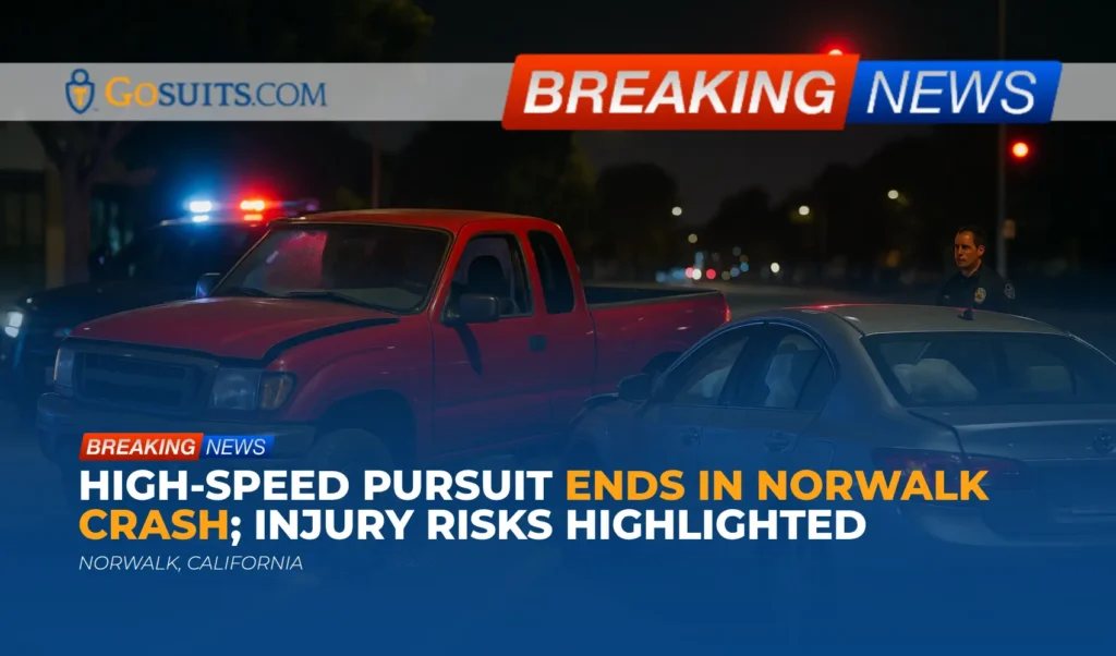 High-Speed Pursuit Ends in Norwalk Crash; Injury Risks Highlighted