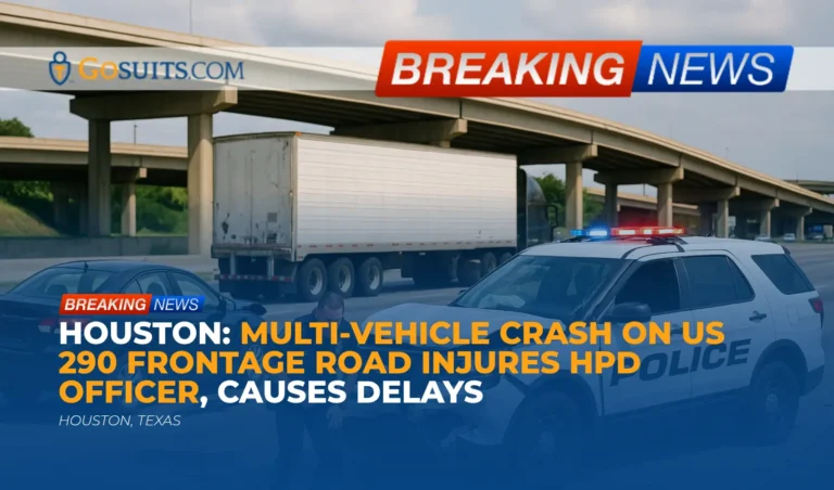 Houston: Multi-Vehicle Crash on US 290 Frontage Road Injures HPD Officer, Causes Delays