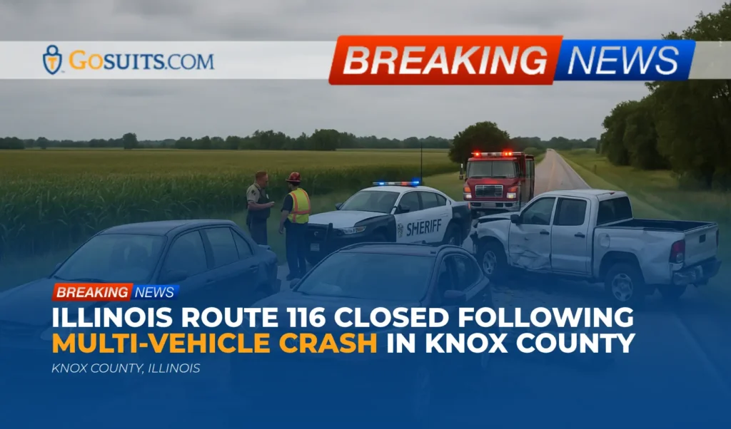 Illinois Route 116 Closed Following Multi-Vehicle Crash in Knox County