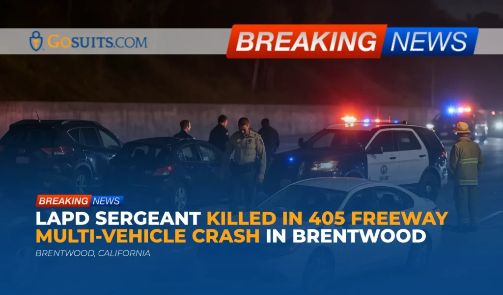 LAPD Sergeant Killed in 405 Freeway Multi-Vehicle Crash in Brentwood