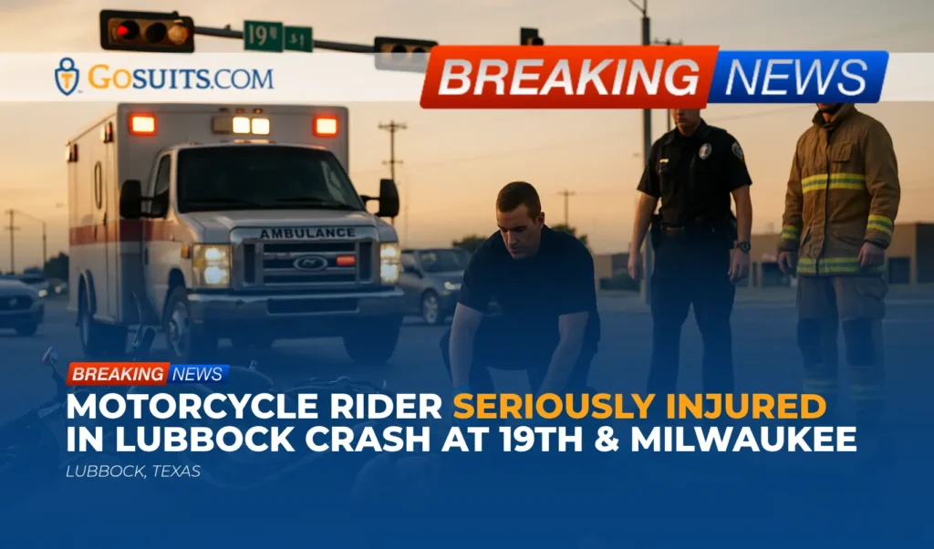Motorcycle Rider Seriously Injured in Lubbock Crash at 19th & Milwaukee