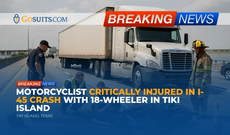 Motorcyclist Critically Injured in I-45 Crash with 18-Wheeler in Tiki Island
