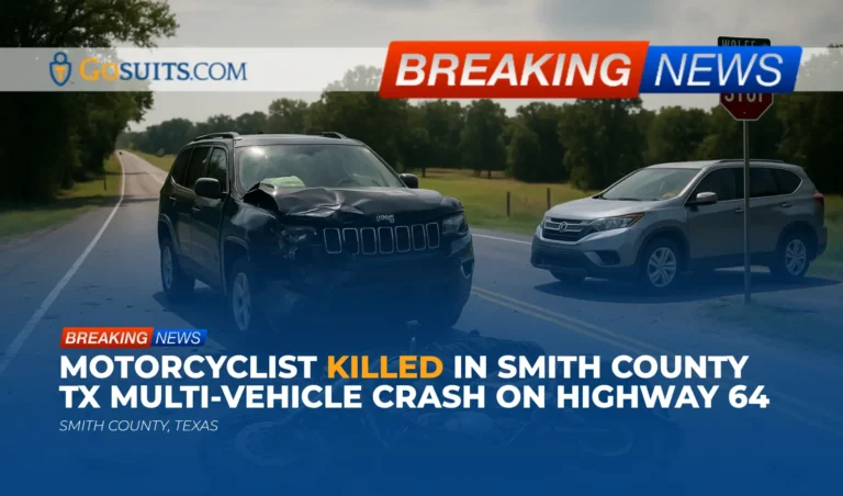 Motorcyclist Killed in Smith County TX Multi-Vehicle Crash on Highway 64