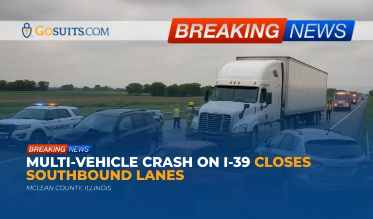 Multi-Vehicle Crash on I-39 in McLean County Closes Southbound Lanes