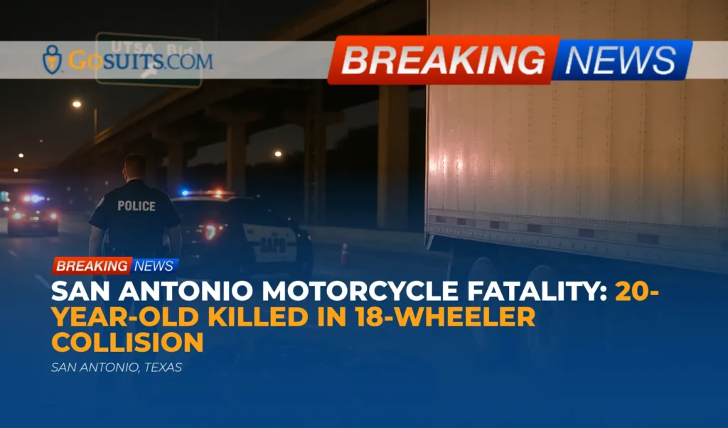 San Antonio Motorcycle Fatality: 20-Year-Old Killed in 18-Wheeler Collision