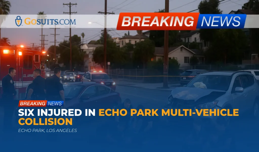 Six Injured in Echo Park Multi-Vehicle Collision