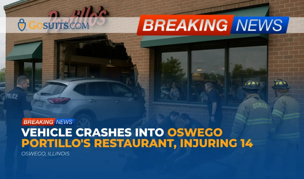 Vehicle Crashes into Oswego Portillo's Restaurant, Injuring 14