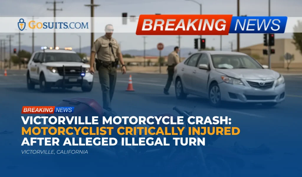 Victorville Motorcycle Crash: Motorcyclist Critically Injured After Alleged Illegal Turn