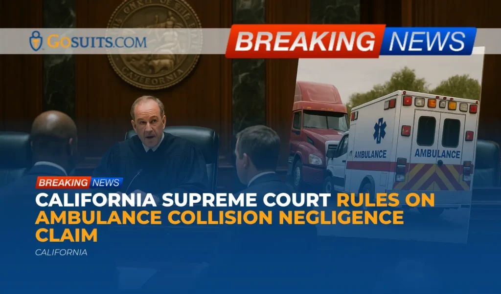 California Supreme Court Rules on Ambulance Collision Negligence Claim