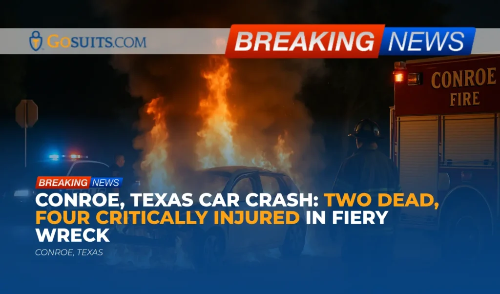 Conroe, Texas Car Crash: Two Dead, Four Critically Injured in Fiery Wreck