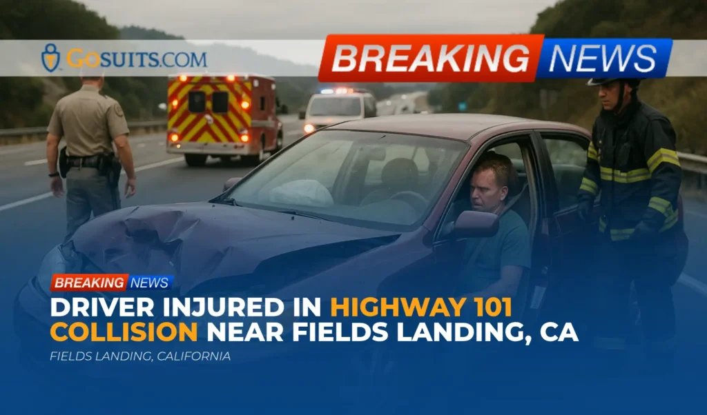 Driver Injured in Highway 101 Collision Near Fields Landing, CA