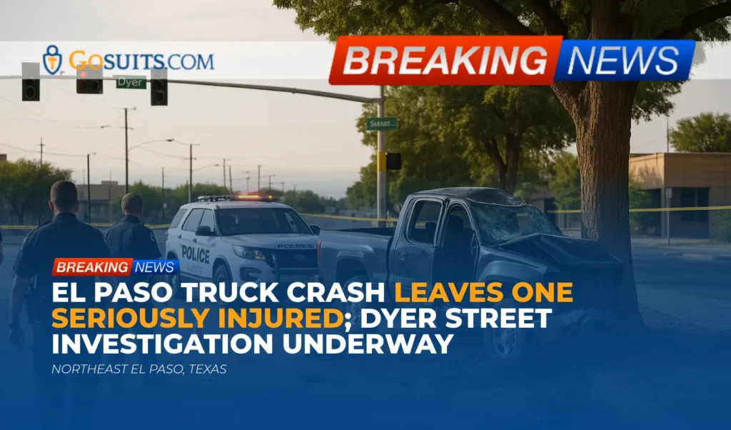 El Paso Truck Crash Leaves One Seriously Injured; Dyer Street Investigation Underway