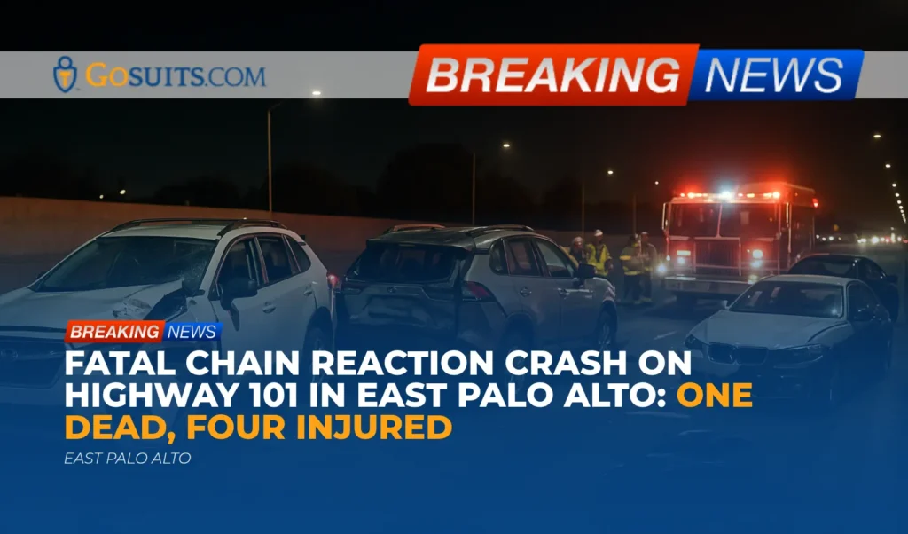 Fatal Chain Reaction Crash on Highway 101 in East Palo Alto: One Dead, Four Injured