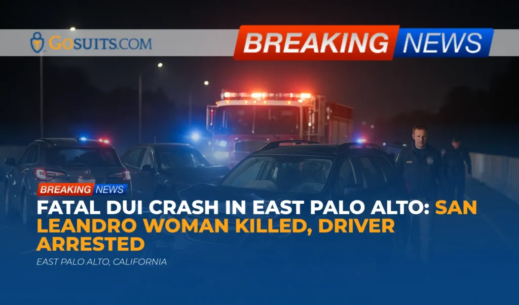 Fatal DUI Crash in East Palo Alto: San Leandro Woman Killed, Driver Arrested