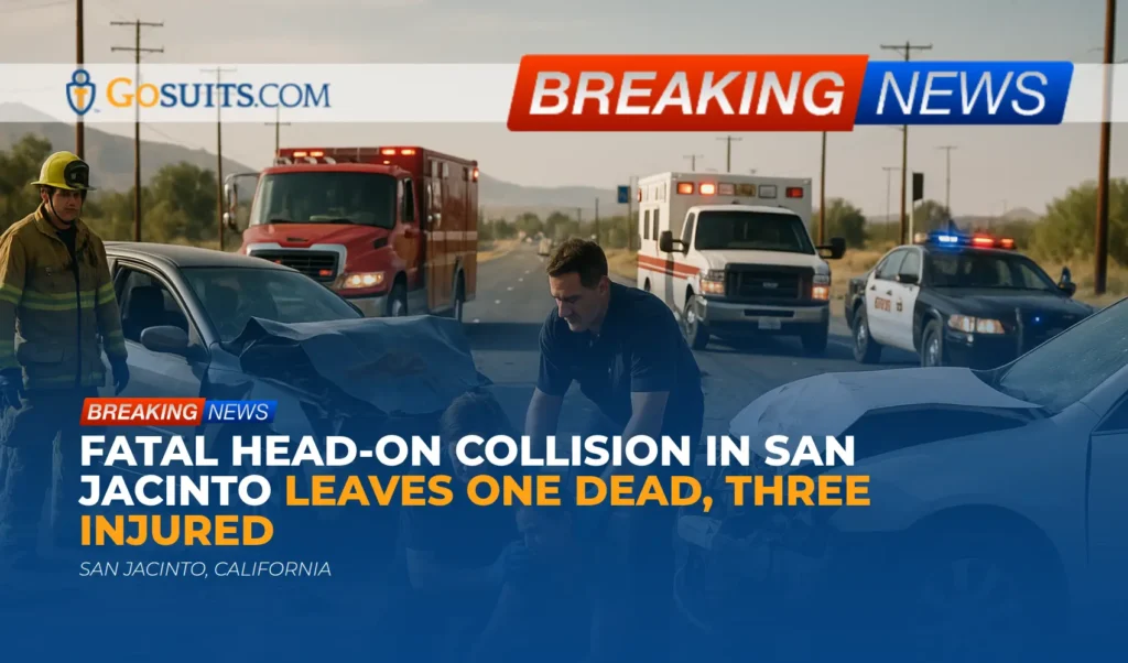 Fatal Head-On Collision in San Jacinto Leaves One Dead, Three Injured