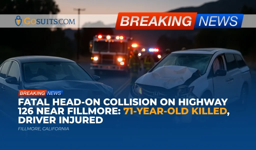 Fatal Head-On Collision on Highway 126 Near Fillmore: 71-Year-Old Killed, Driver Injured