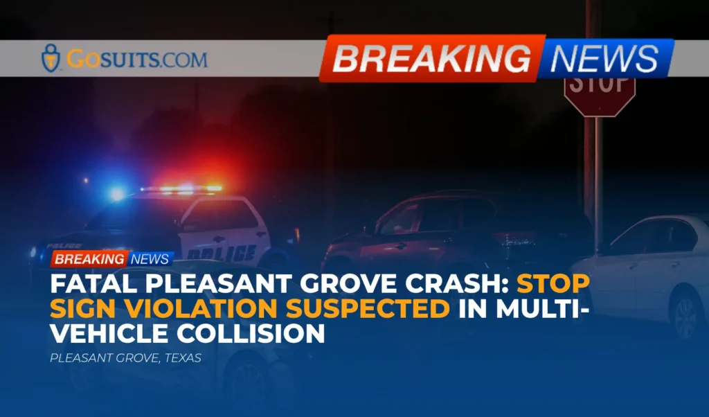 Fatal Pleasant Grove Crash: Stop Sign Violation Suspected in Multi-Vehicle Collision