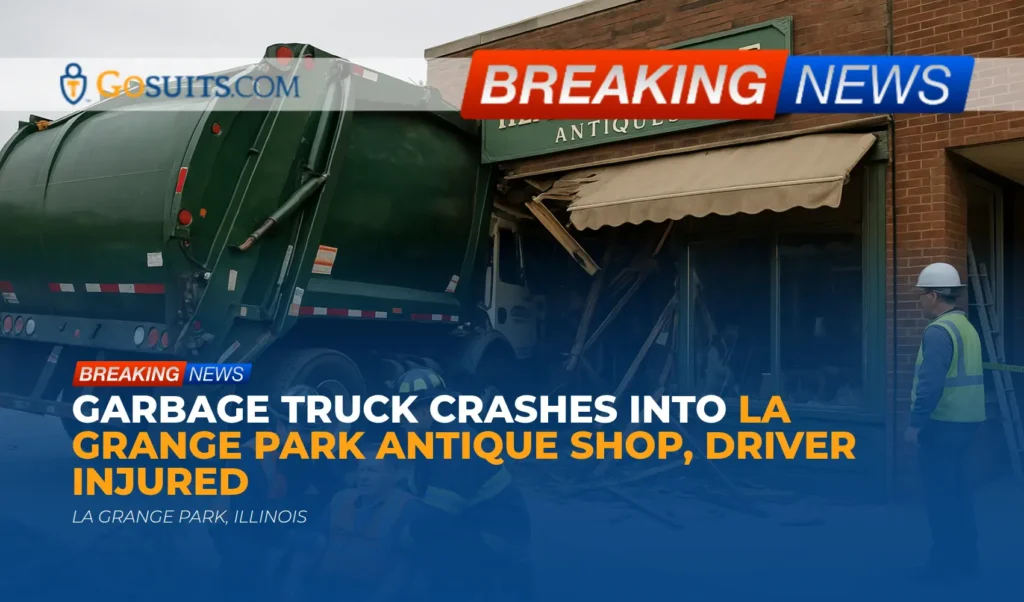 Garbage Truck Crashes into La Grange Park Antique Shop, Driver Injured