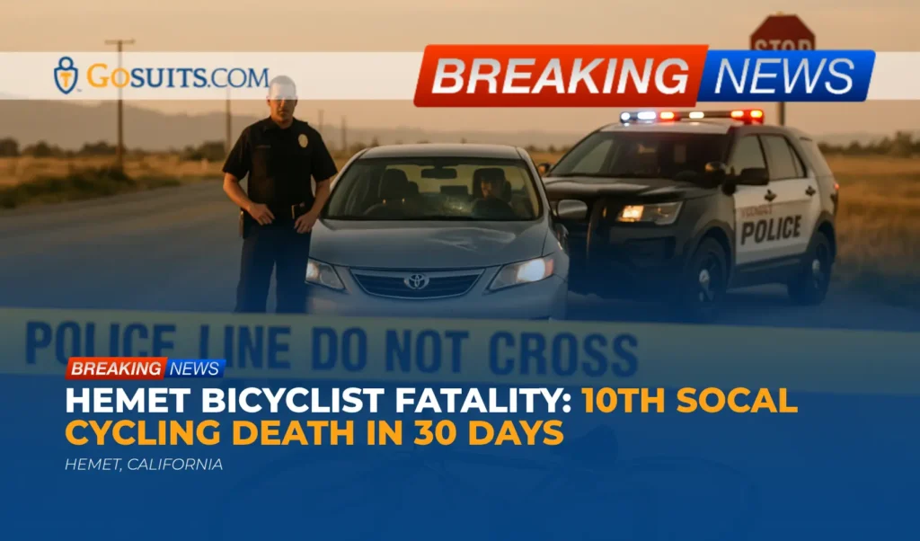 Hemet Bicyclist Fatality: 10th SoCal Cycling Death in 30 Days