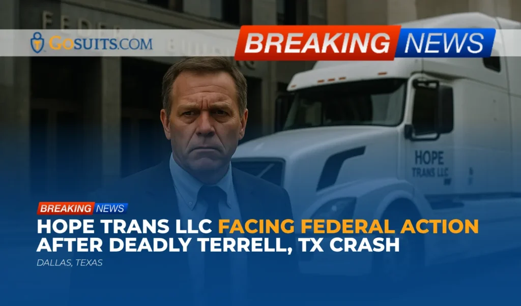 Hope Trans LLC Facing Federal Action After Deadly Terrell, TX Crash